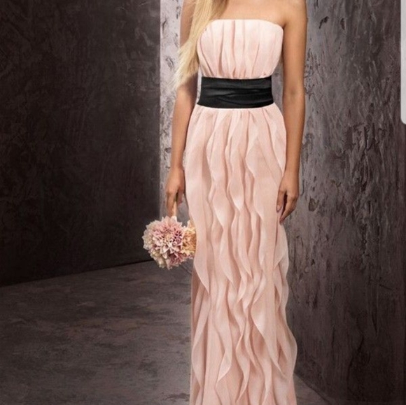 🌸 Vera Wang 🌸 Strapless Chiffon dress - Picture 2 of 2